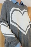Beatrix Heart Slouch Knit Slate